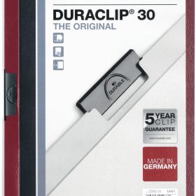 DURABLE Klemmhefter DURACLIP 30 220031 für 30 Blatt A4 dunkelrot