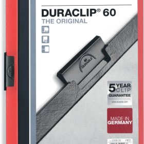 DURABLE Klemmhefter DURACLIP 60 220903 für 60 Blatt A4 rot