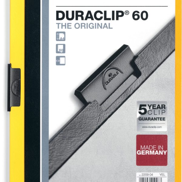 DURABLE Klemmhefter DURACLIP 60 A4 220904 für 60 Blatt A4 gelb