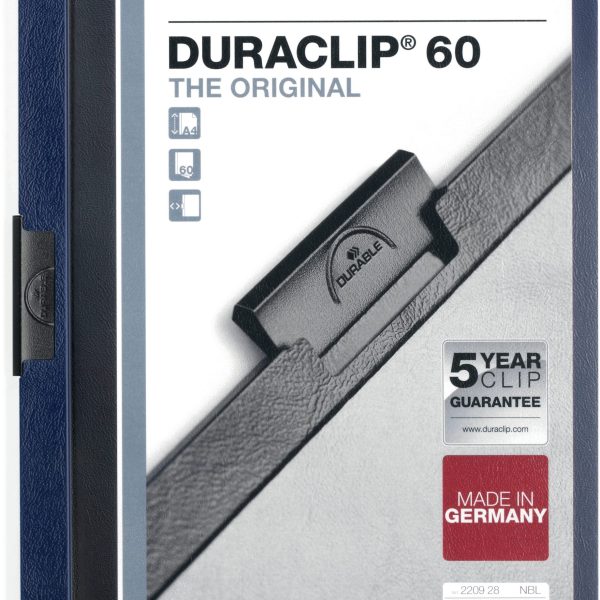 DURABLE Klemmhefter DURACLIP 60 220928 für 60 Blatt A4 nachtblau