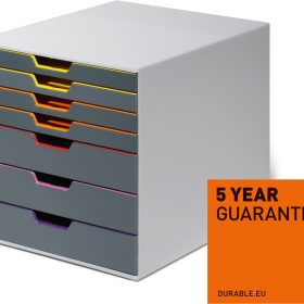 DURABLE Schubladenbox Varicolor 7 760727 grau/bunt 7 Fächer