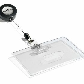 DURABLE Namensschild für Badge 85x54mm 801619 10 Stück ausziehbar -80cm