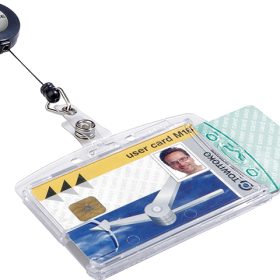 DURABLE Ausweishalter für 2 Ausweise 822419 mit Jojo, 54x85mm 10Stk.