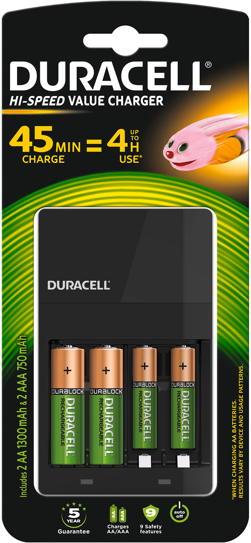 DURACELL-4-118577-5000394118577 DURACELL Ladegerät CEF14 4-118577 inkl.2xAA + 2xAAA 4 Stunden – Hochwertig & günstig bei ShopDeca