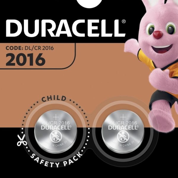 DURACELL Knopfbatterie Specialty CR2016 B2 CR2016, 3V 2 Stück