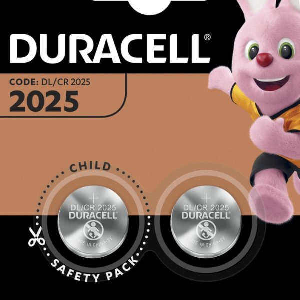 DURACELL Knopfbatterie Specialty DL2025 B2 CR2025, 3V 2 Stück