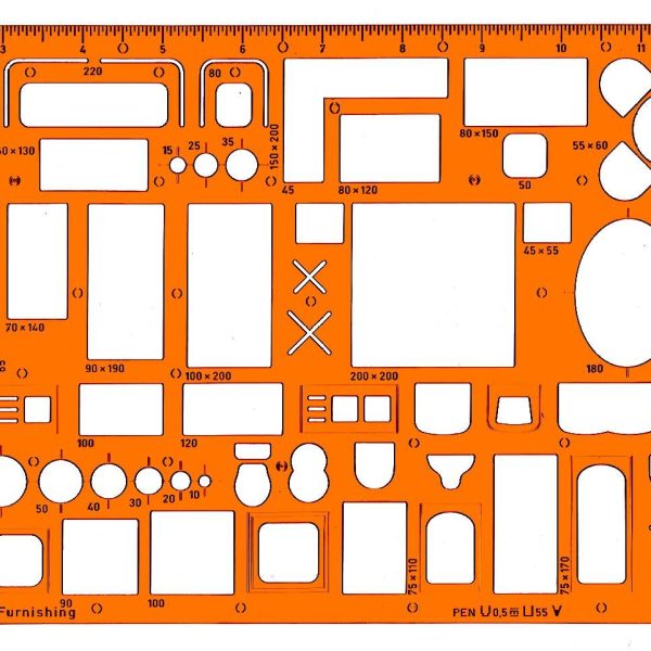 DUX Möblierungsschablone 1:50 7343 Architekt
