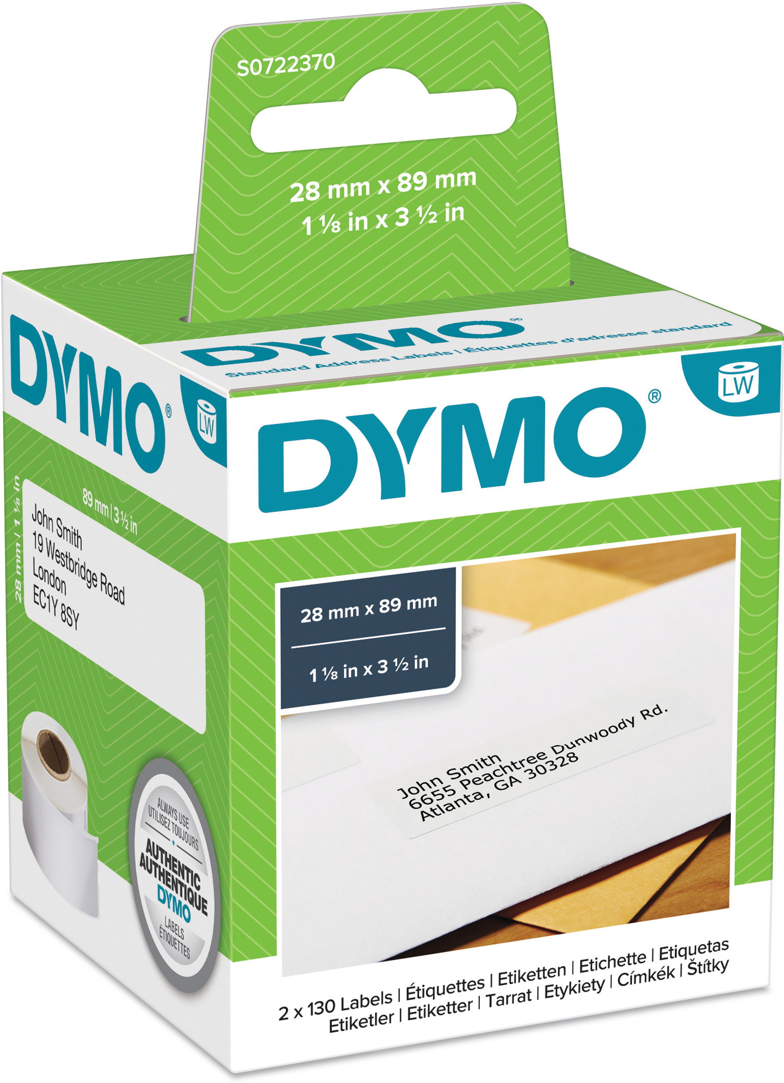 DYMO-S0722370-5411313990103 DYMO Adress-Etiketten S0722370 perm.89x28mm 260 Stück – Hochwertig & günstig bei ShopDeca