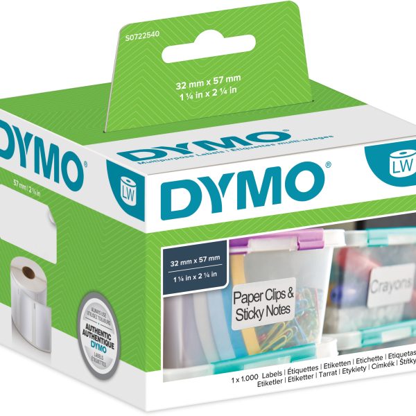 DYMO Universal-Etiketten S0722540 non-perm. 57x32mm 1000 Stück