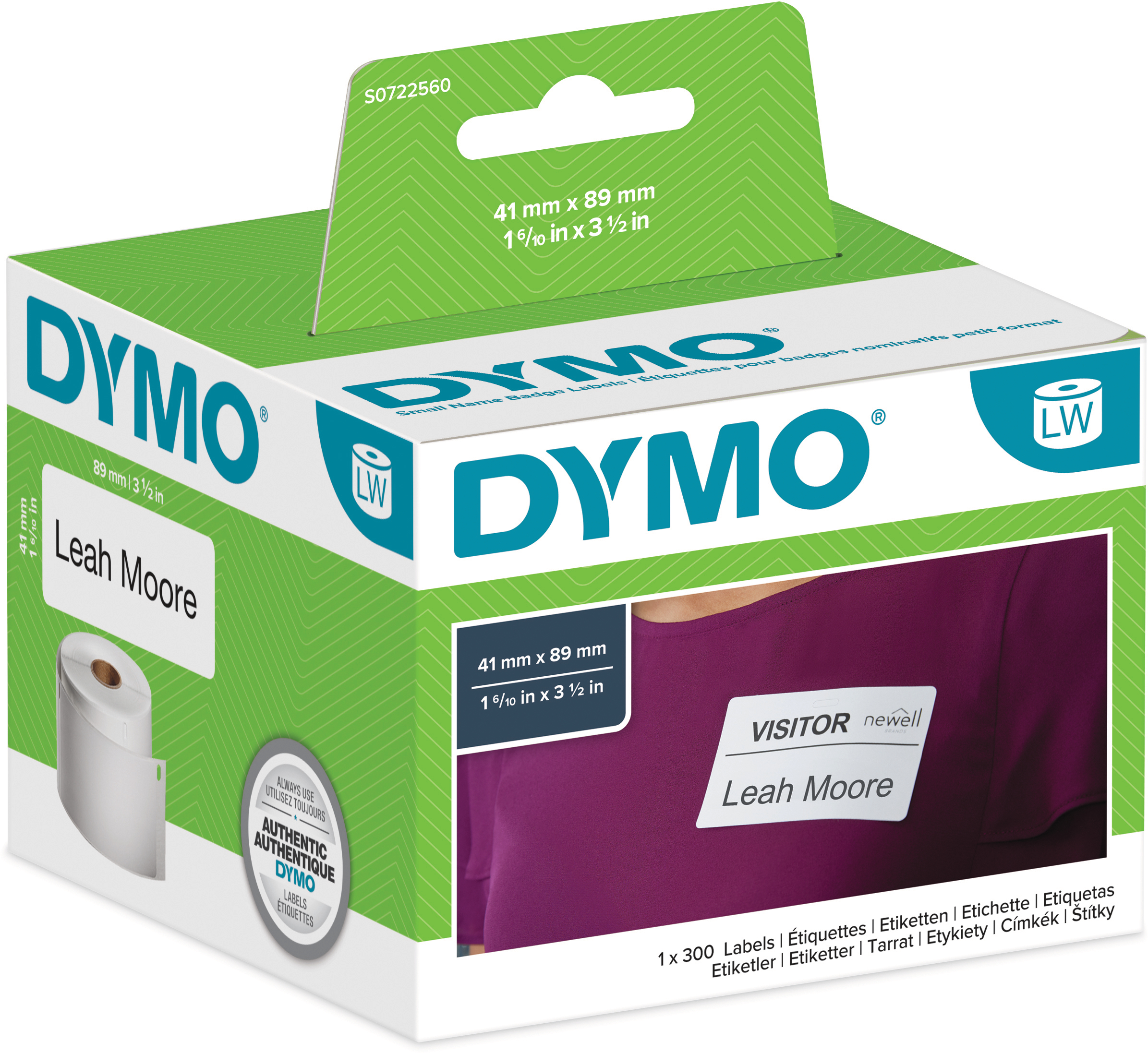 DYMO-S0722560-5411313113564 DYMO Namensschilder S0722560 non-perm. 89x41mm 300 Stück – Hochwertig & günstig bei ShopDeca