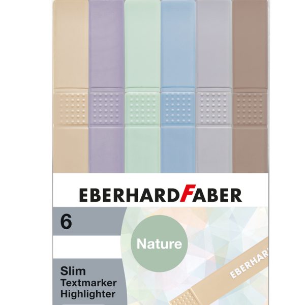 EBERHARD FABER Textmarker Slim 551505 natural shades 6 Stück