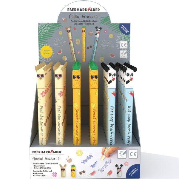 EBERHARD FABER Gelschreiber Erase It Display 560110 Sommer Edition, ass. 36 Stück
