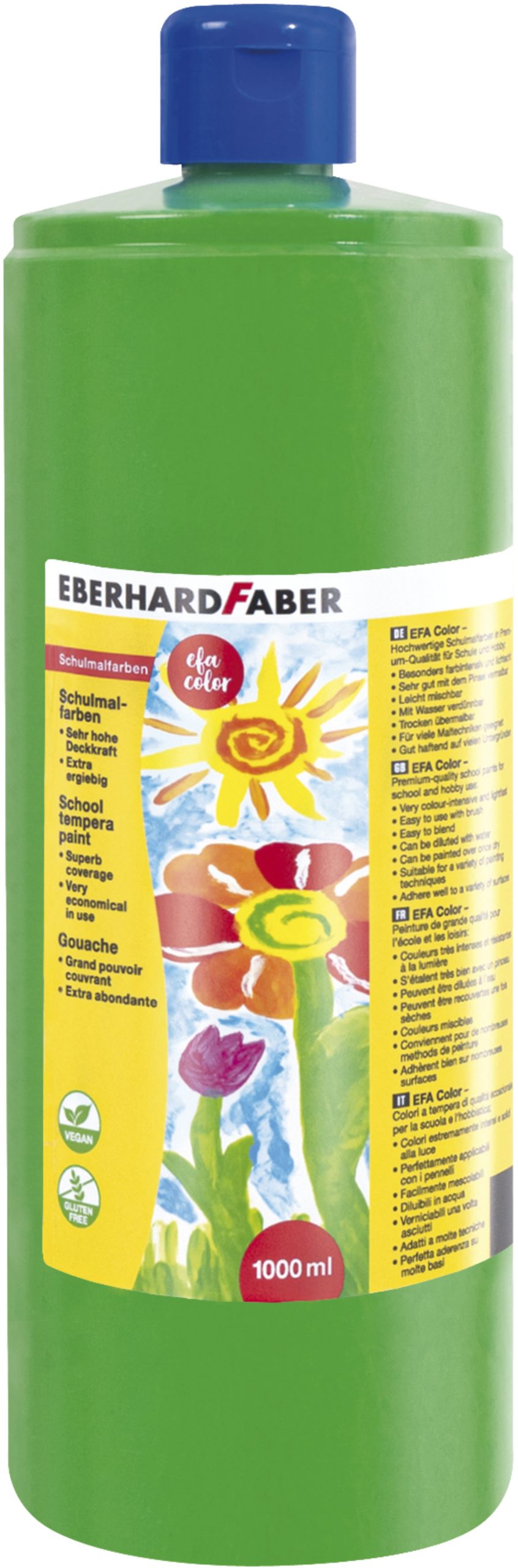 EBERHARD-FABER-575066-4087205750660 EBERHARD FABER Deckfarbe 1000ml 575066 laubgrün – Bild 1