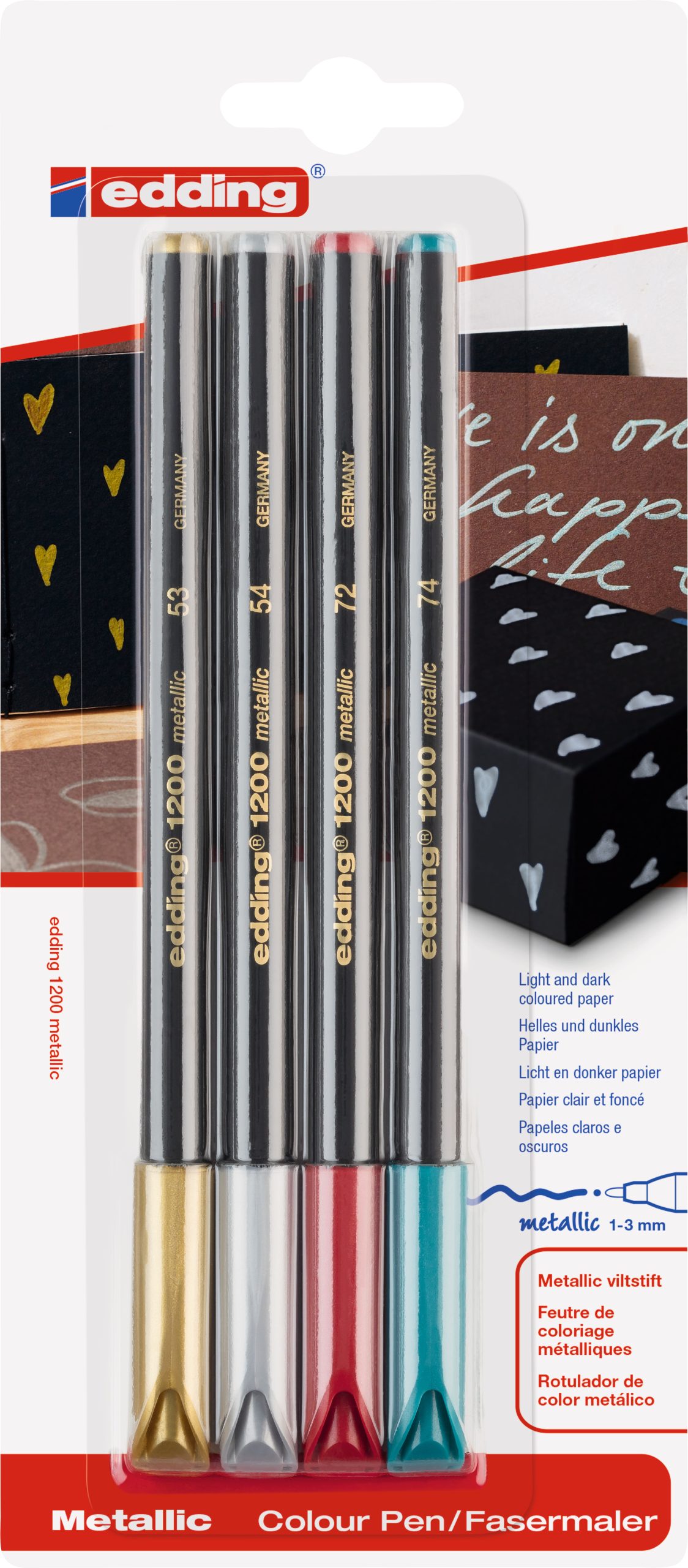 EDDING-1200METBLI-G-4004764928378 EDDING Faserschreiber 1200 Met. 1-3mm 1200METBLI-G 4 Stück ass. Etui – Hochwertig & günstig bei ShopDeca