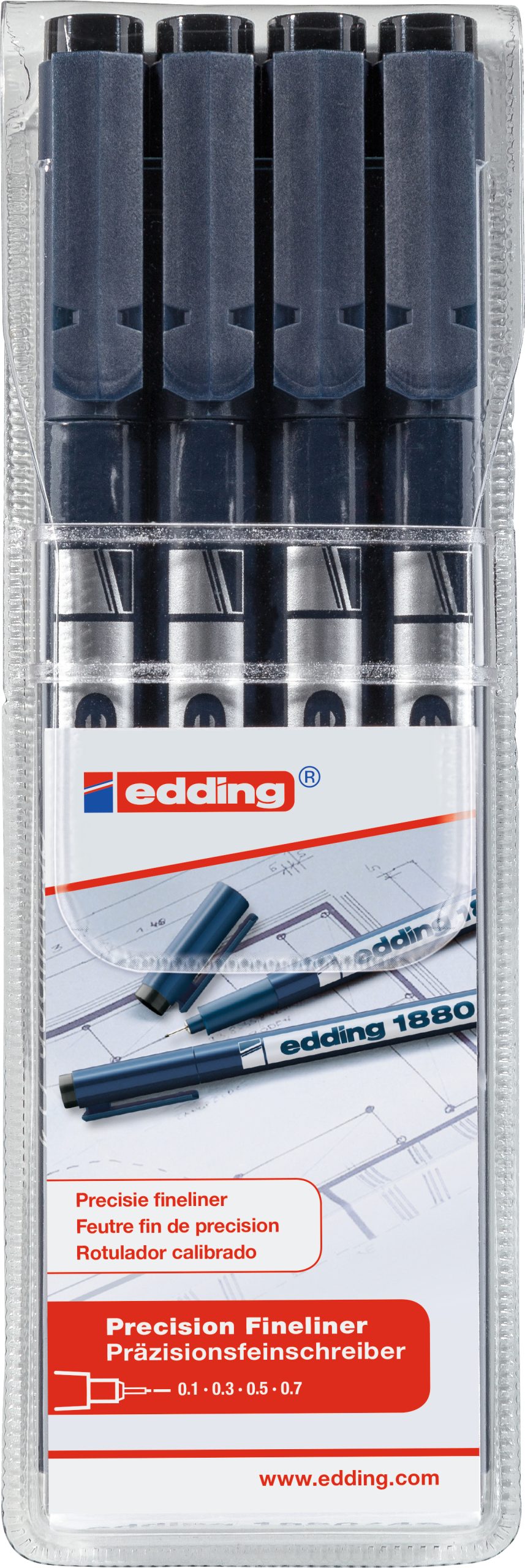 EDDING-338-4004764285532 EDDING Finleliner 1880 0.1-0.7mm 338 4 Stück – Hochwertig & günstig bei ShopDeca