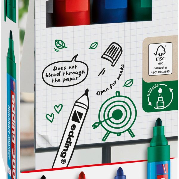 EDDING Flipchart Marker 380 1.5-3mm 380-E4 4 Farben