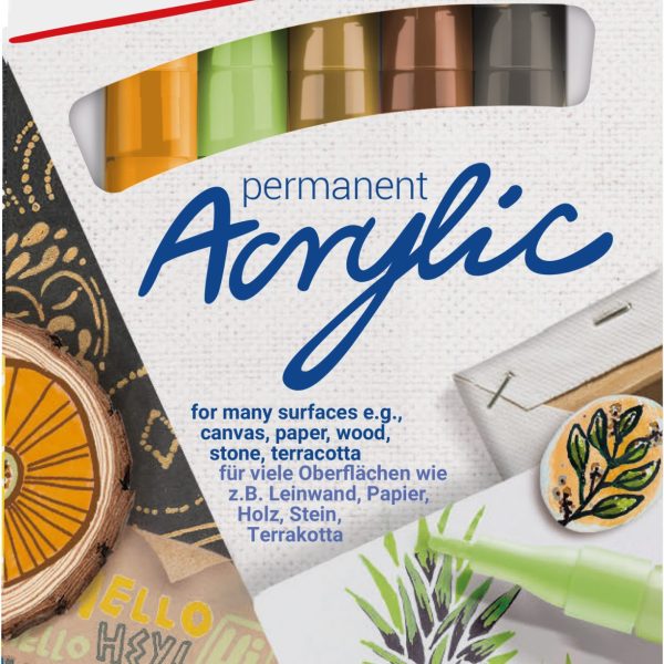 EDDING Acrylmarker 5300 1-2mm 4-5300-5S-1 Nature Set 5 Stück