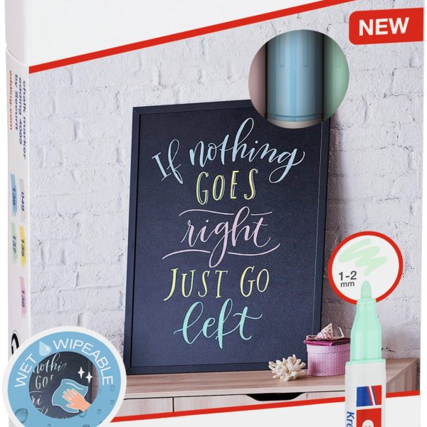 EDDING Chalk Marker 4085 1-2mm 4085-E5-pastel Pastell 5 Stück