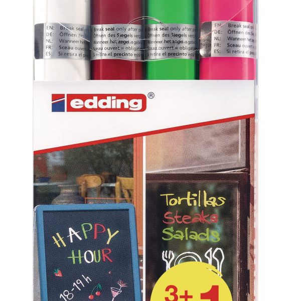 EDDING Window Marker 4095 Set 4095-4CH ass. 3 Stück