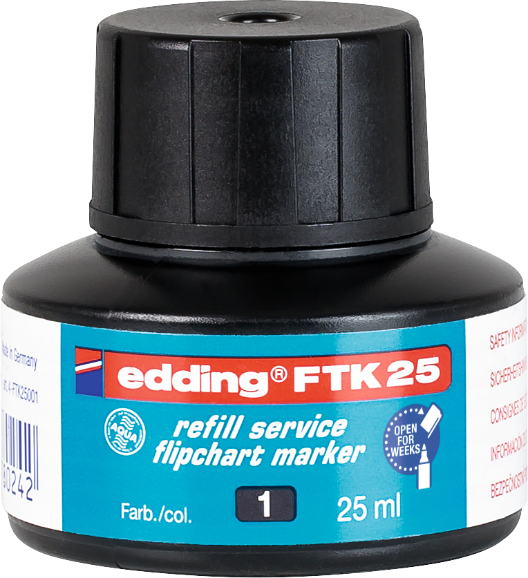 EDDING-FTK-25-001-4004764780242 EDDING Nachfülltusche FTK25 25ml FTK-25-001 schwarz – Hochwertig & günstig bei ShopDeca