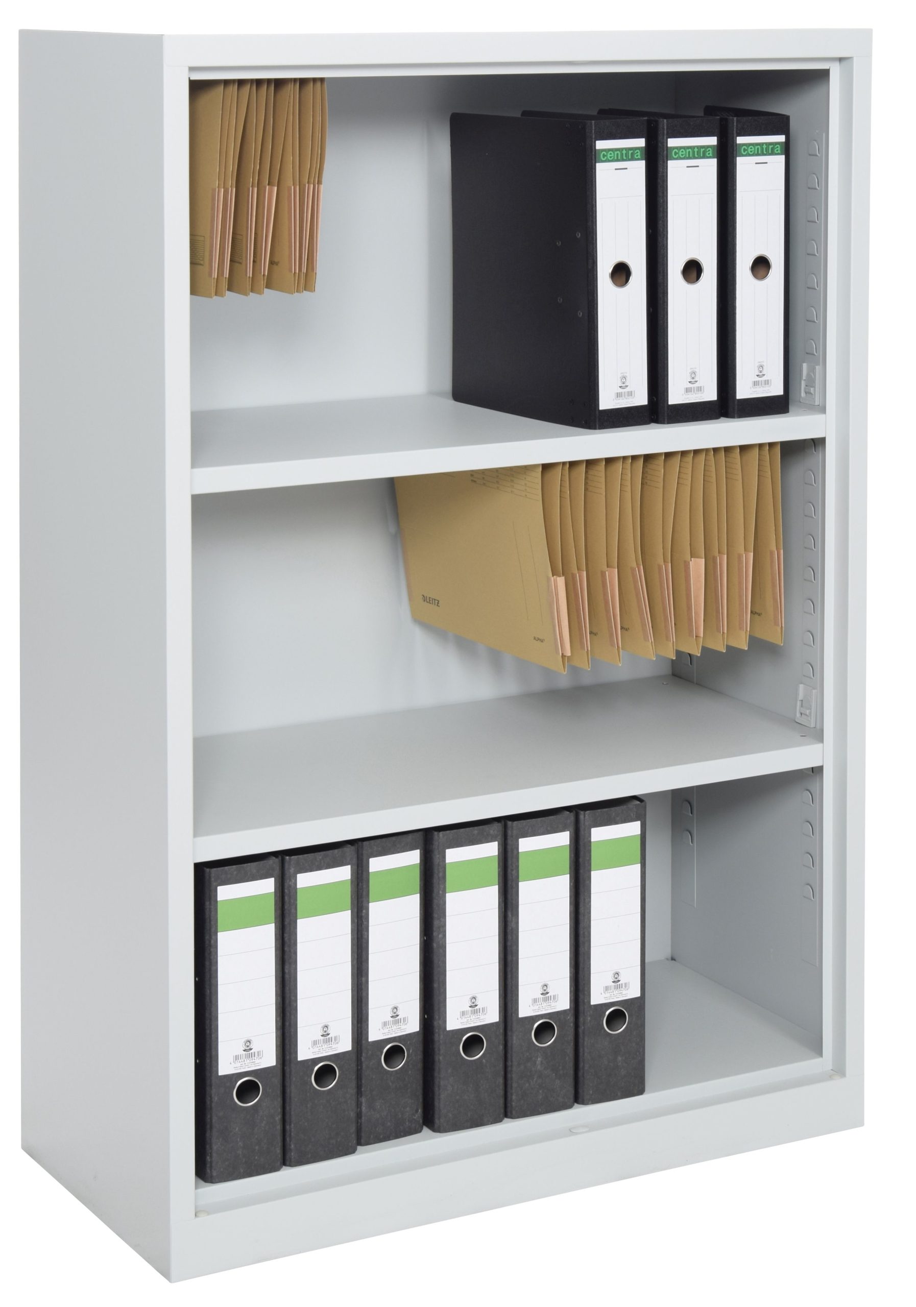 EDGY-122-09-0010-000-4250327304695 EDGY Regal 122 09 0010 000 3 Ordnerhöhen, grau – Hochwertig & günstig bei ShopDeca