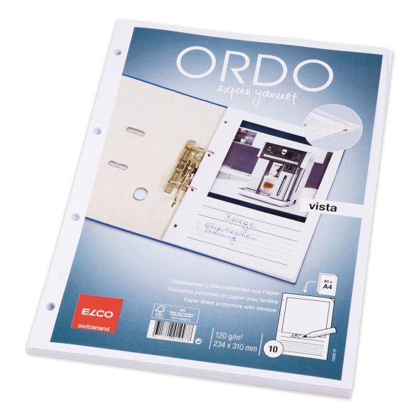 ELCO Zeigetasche Ordo A4 73692.10 vista, weiss 10 Stück