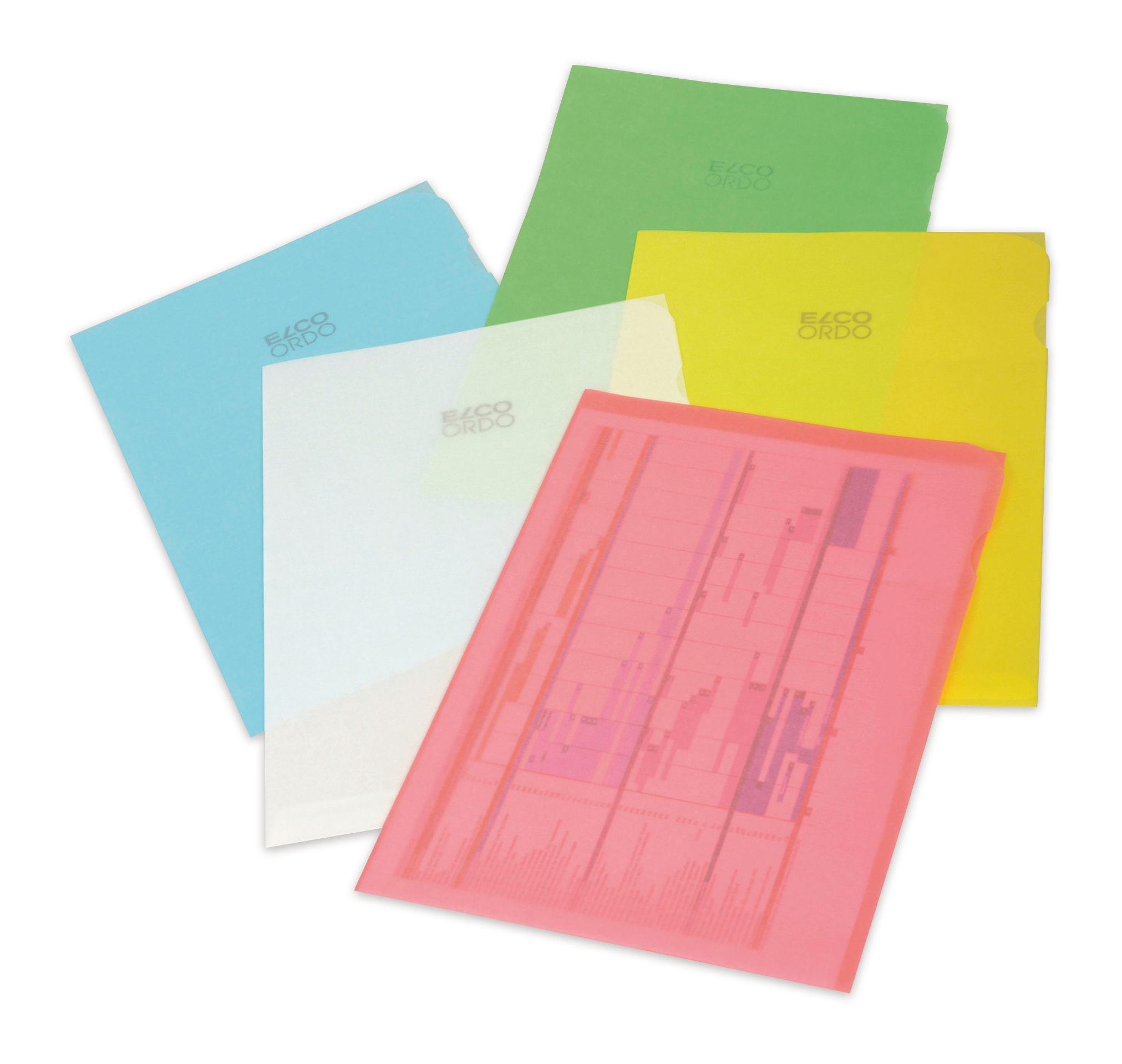 ELCO-73696.00-7611722015161 ELCO Sichtmappe Ordo A4 73696.00 transparent, ass. 5x2 Stück – Bild 1