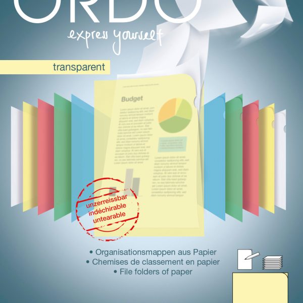 ELCO Sichtmappe Ordo A4 73696.74 transparent, gelb 10 Stück