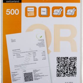 ELCO Einz.schein QR-Rech. A4 74589.29 90g, perforiert,500 Stück