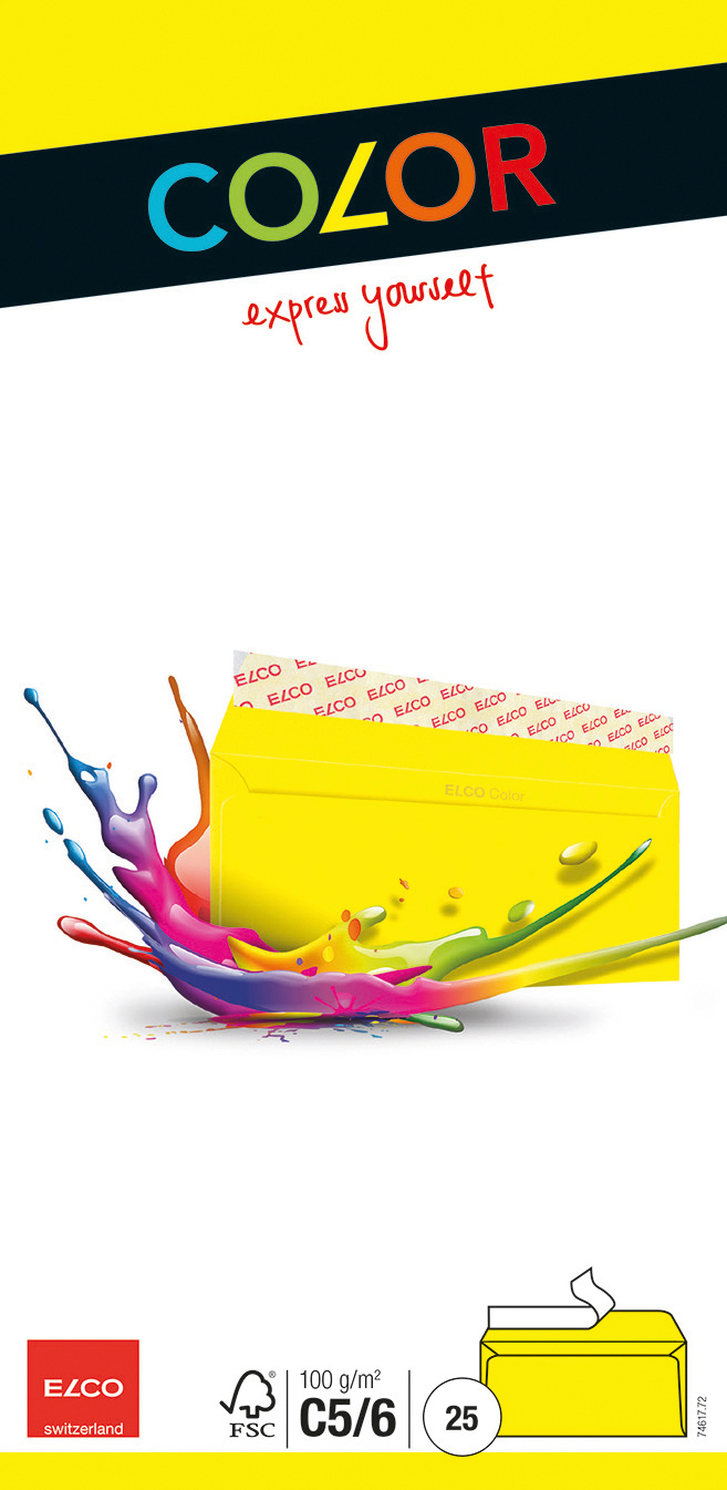 74617.xx Color C5-6.indd ELCO Couvert Office o/Fenster C5/6 74617.72 100g, gelb 25 Stück – Hochwertig & günstig bei ShopDeca