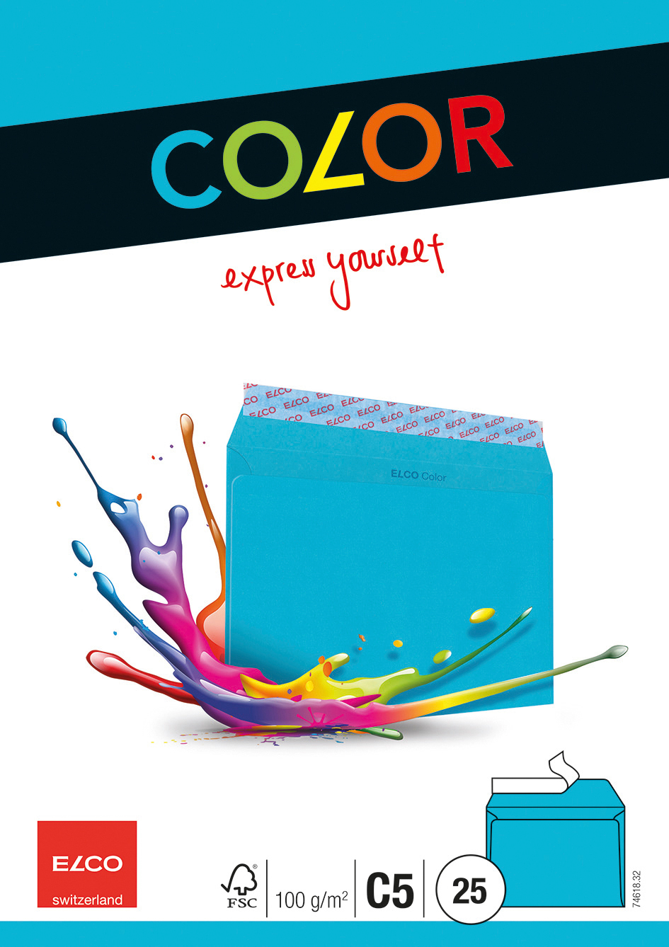 74618.xx Color C5.indd ELCO Couvert Office o/Fenster C5 74618.32 100g, intensiv blau 25 Stück – Hochwertig & günstig bei ShopDeca