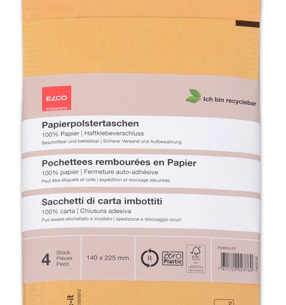 ELCO Papierpolstertasche 140x225mm 74650.92 braun 4 Stück