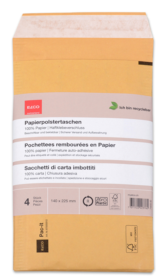 ELCO-74650.92-7611722023760 ELCO Papierpolstertasche 140x225mm 74650.92 braun 4 Stück – Hochwertig & günstig bei ShopDeca
