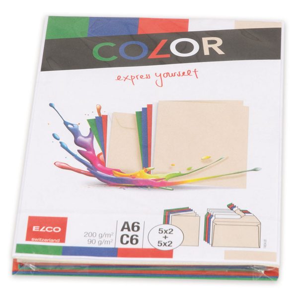 ELCO Couverts/Karten COLOR C6/A6 74834.00 ass. 2x10 Stück