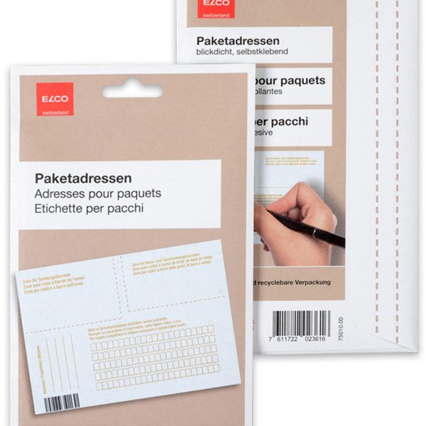 ELCO Paketadressen A6 75010.00 weiss, blickdicht 30 Stück