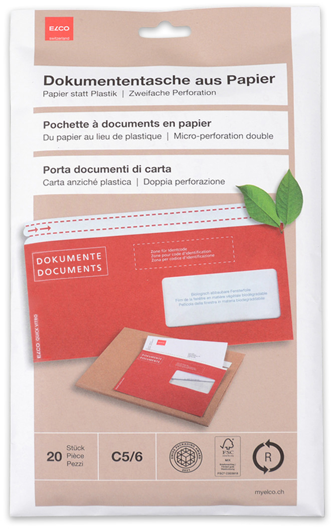 ELCO-79123.80-7611722023593 ELCO Dokumententasche C5/6 79123.80 rot, F. rechts 20 Stück – Hochwertig & günstig bei ShopDeca