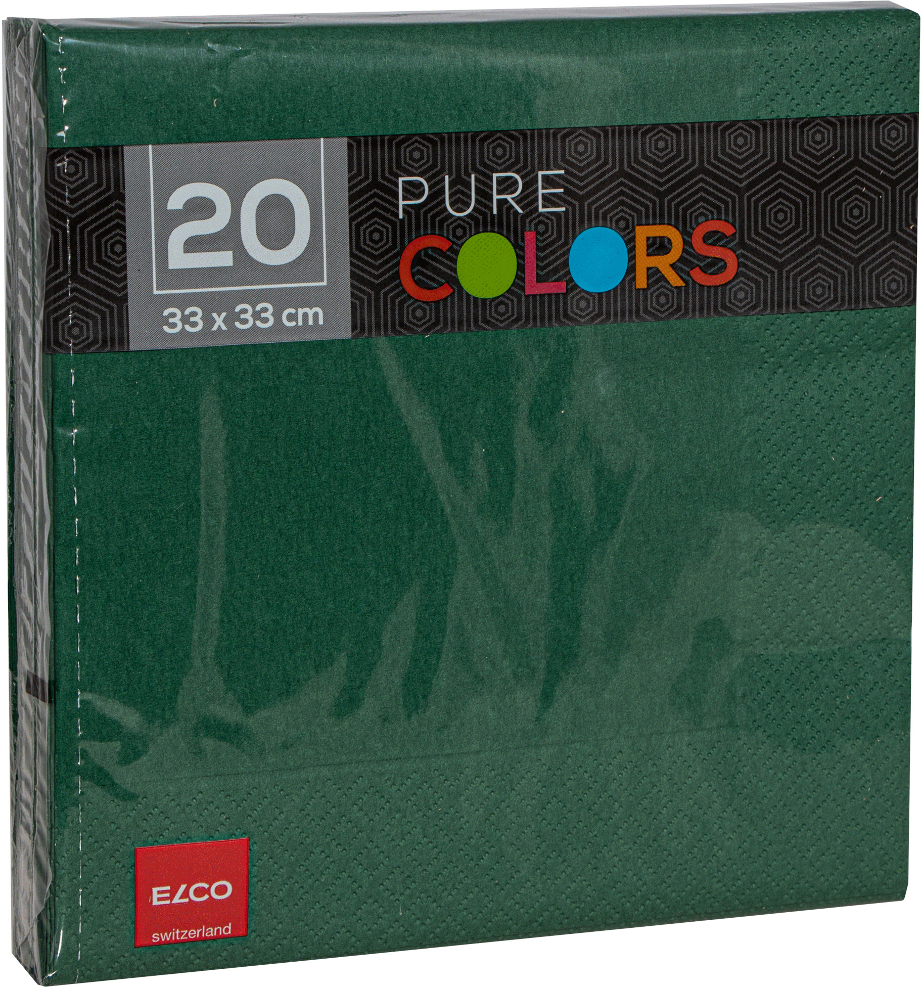 ELCO-PC334020-056-7612614063086 ELCO Serviette Zelltuch 33x33cm PC334020-056 3-lagig, dunkelgrün 20Stk. – Hochwertig & günstig bei ShopDeca