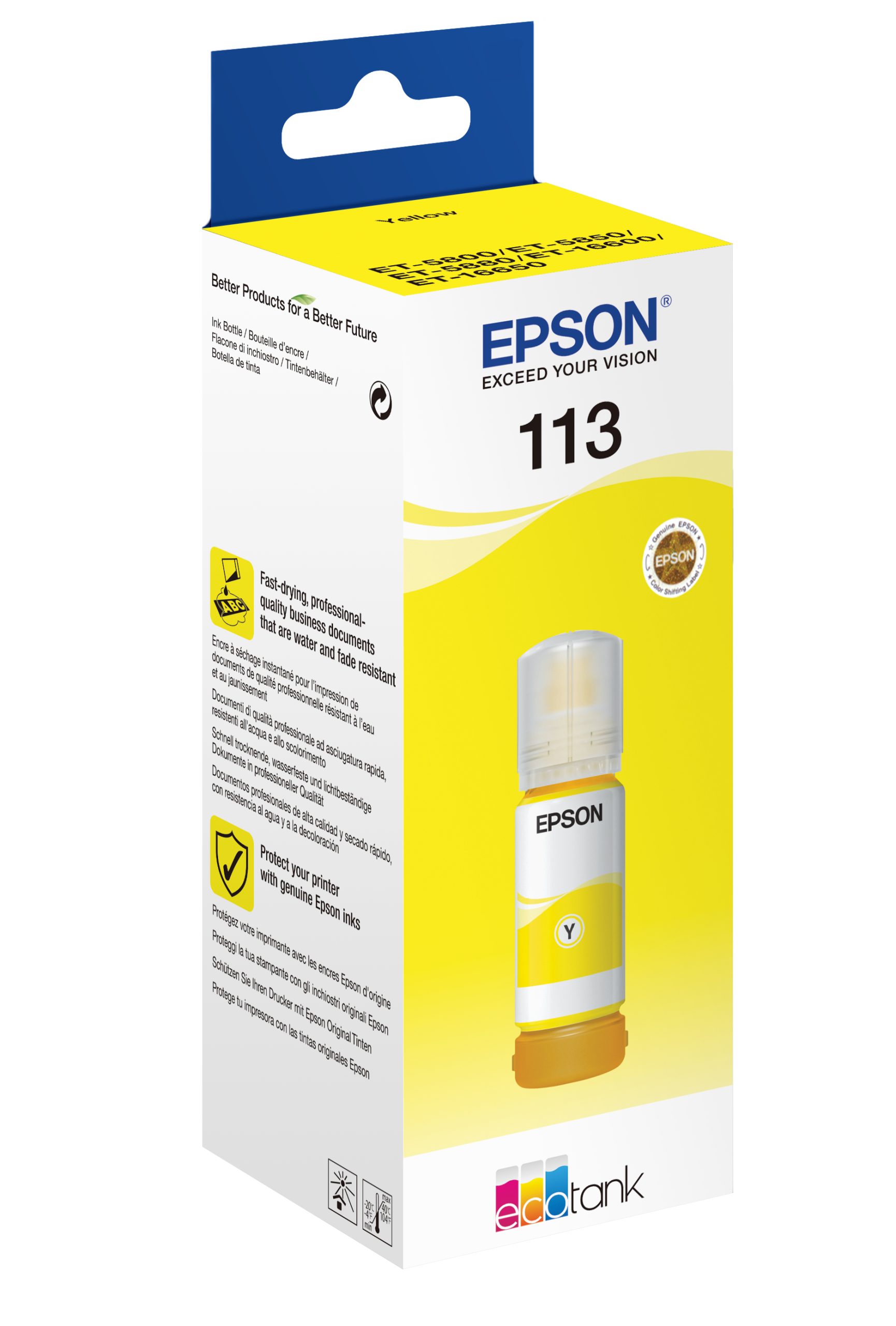 EPSON-T06B440-8715946674735 EPSON Tintenbehälter 113 yellow T06B440 EcoTank ET-5800 6000 Seiten – Hochwertig & günstig bei ShopDeca