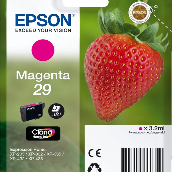 EPSON Tintenpatrone 29 magenta T298340 XP-235/335/435 180 Seiten