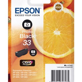 EPSON Tintenpatrone 33 photo schwarz T334140 XP-530/630/830 200 Seiten