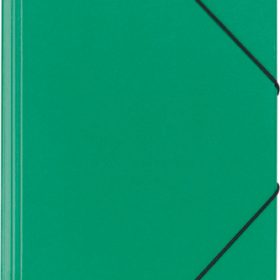 EROLA Gummibandmappe 650my A4 33299 grün Pressspan 3 Klappen