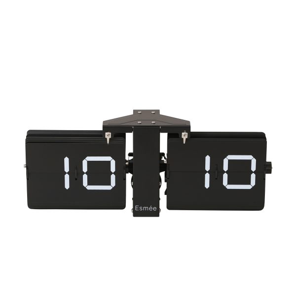 ESMEE Wanduhr Flip Clock 240.006.03 schwarz