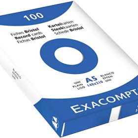 EXACOMPTA Karteikarten blanko A5 13308E weiss 100 Stück