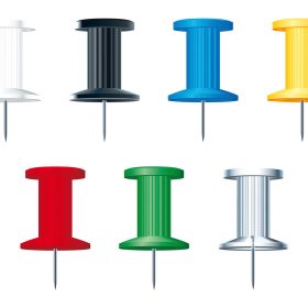 EXACOMPTA Pinwandnadel Push Pins 7mm 14740E Farben ass. 25 Stück