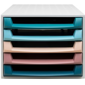 EXACOMPTA Schubladenbox SKANDI A4+ 221606D The Box, 5 Schubladen