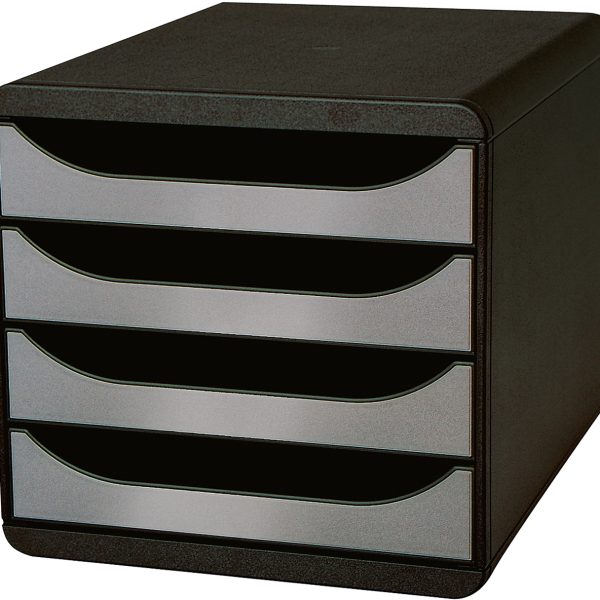 EXACOMPTA Schubladenbox schwarz 310438D 4 Fächer