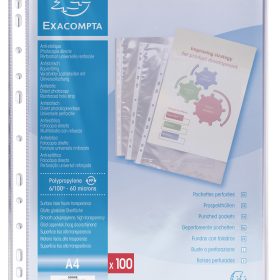 EXACOMPTA Zeigetaschen PP 60my A4 5000E transparent glatt 100 Stück