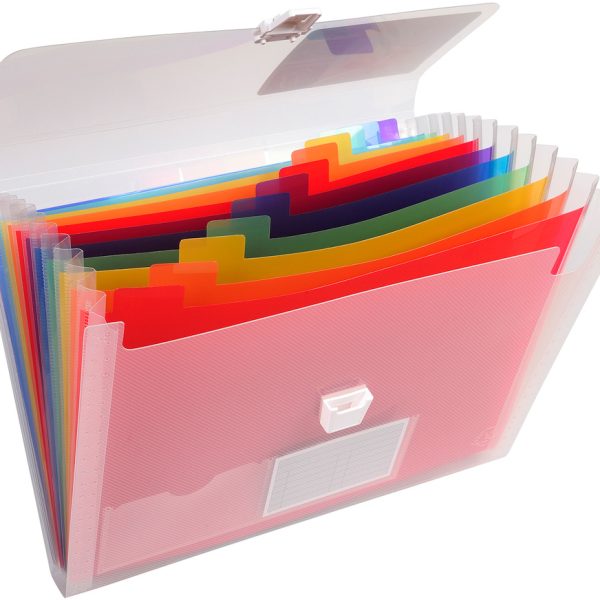 EXACOMPTA Fächermappe Crystal A4 55298E transparent 13-teilig