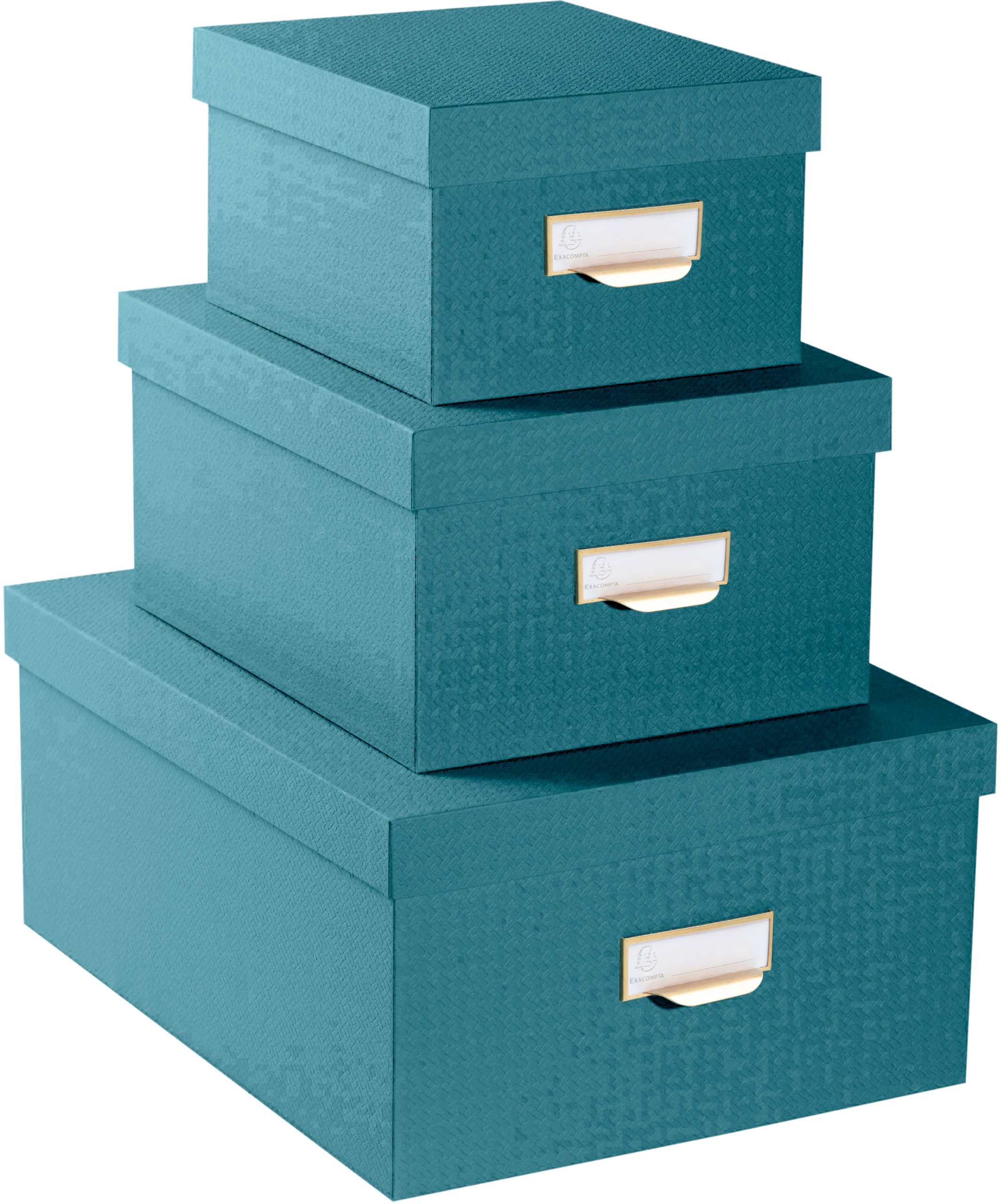 EXACOMPTA-79603E-3130630796039 EXACOMPTA Ablagebox OfficeByMe 79603E blaugrün 3er-Set – Hochwertig & günstig bei ShopDeca