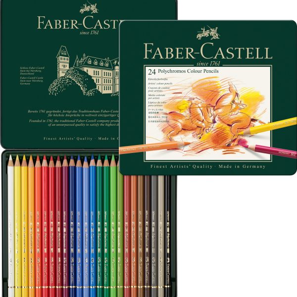FABER-CASTELL Farbstift Polychromos 110024 24er Metalletui